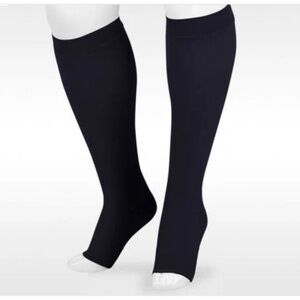 Juzo Compression Stockings 20-30 mmHg Knee High Open Toe Silicone Nub Band NWOT